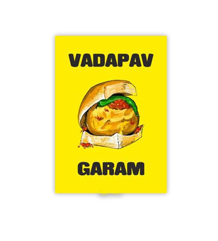 VadaPav Wooden Fridge Magnet Indian Souvenir Gifts | Home & Office Decor Magnet | Kitchen Decot Items